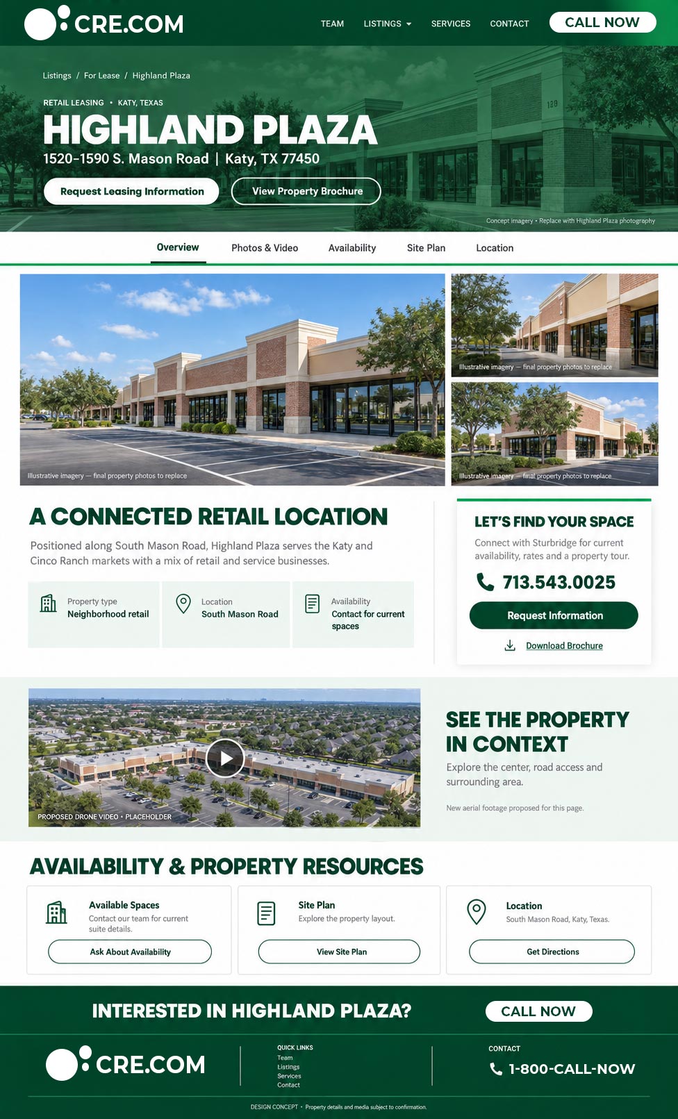 A property listing concept illustrating cohesiveness and authoritativeness.